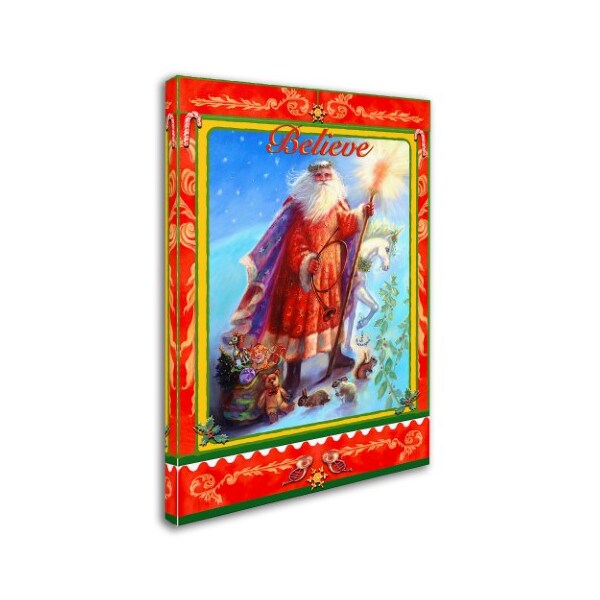 Judy Mastrangelo 'Santa And Unicorn' Canvas Art,18x24